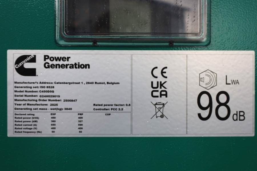 Groupe électrogène Cummins C450D5Q Declaration of Conformity, Diesel, 450kVA,: photos 6