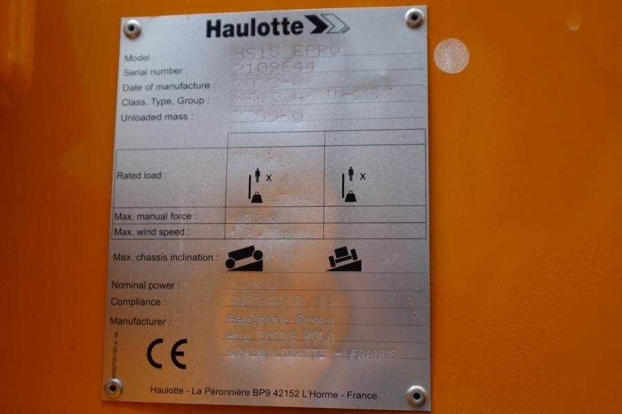 Nacelle ciseaux Haulotte HS15EPRO Valid Inspection, *Guarantee! Full Electr: photos 16