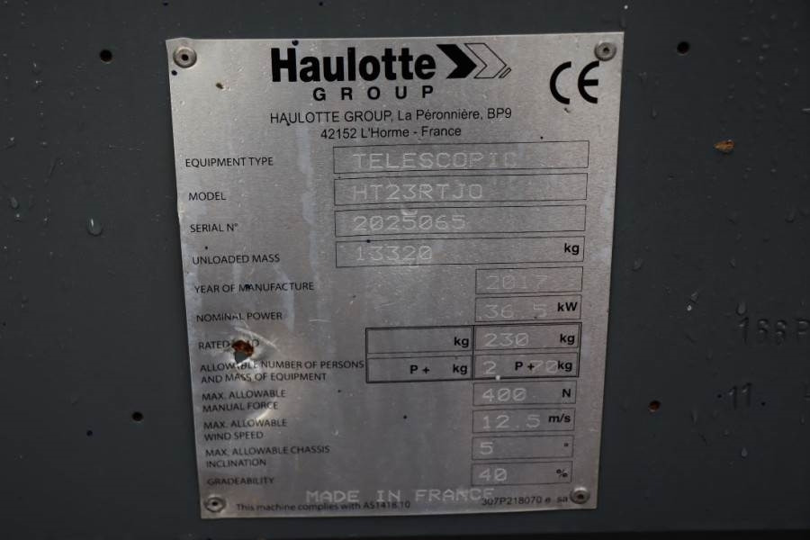 Nacelle télescopique Haulotte HT23RTJ O Valid inspection, *Guarantee! 4x4 Drive,: photos 6