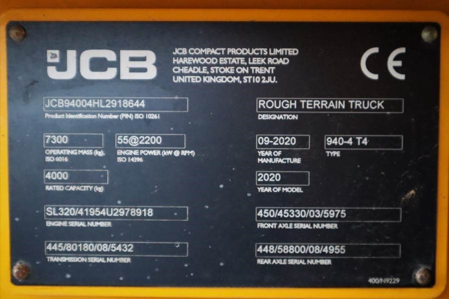 JCB 940-4 T4 Valid inspection, *Guarantee! Diesel, 4x4  en crédit-bail JCB 940-4 T4 Valid inspection, *Guarantee! Diesel, 4x4: photos 6