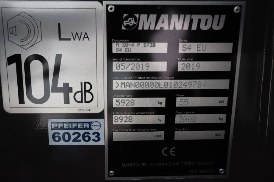 Chariot tout terrain Manitou M30-4 Valid inspection, *Guarantee! 4x4 Drive, 300: photos 7