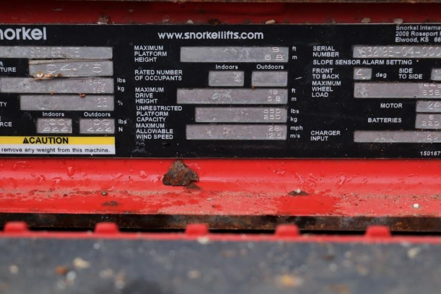 Snorkel SJ3219E Valid inspection, *Guarantee! Electric, 7, - Nacelle ciseaux: photos 4 Snorkel SJ3219E Valid inspection, *Guarantee! Electric, 7, - Nacelle ciseaux: photos 4