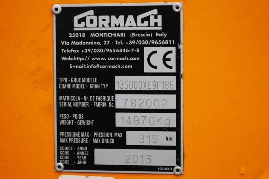 Grue tout-terrain Volvo FH12 With Cormach 135t/m Crane Volvo FH12 10x4 Wit: photos 7