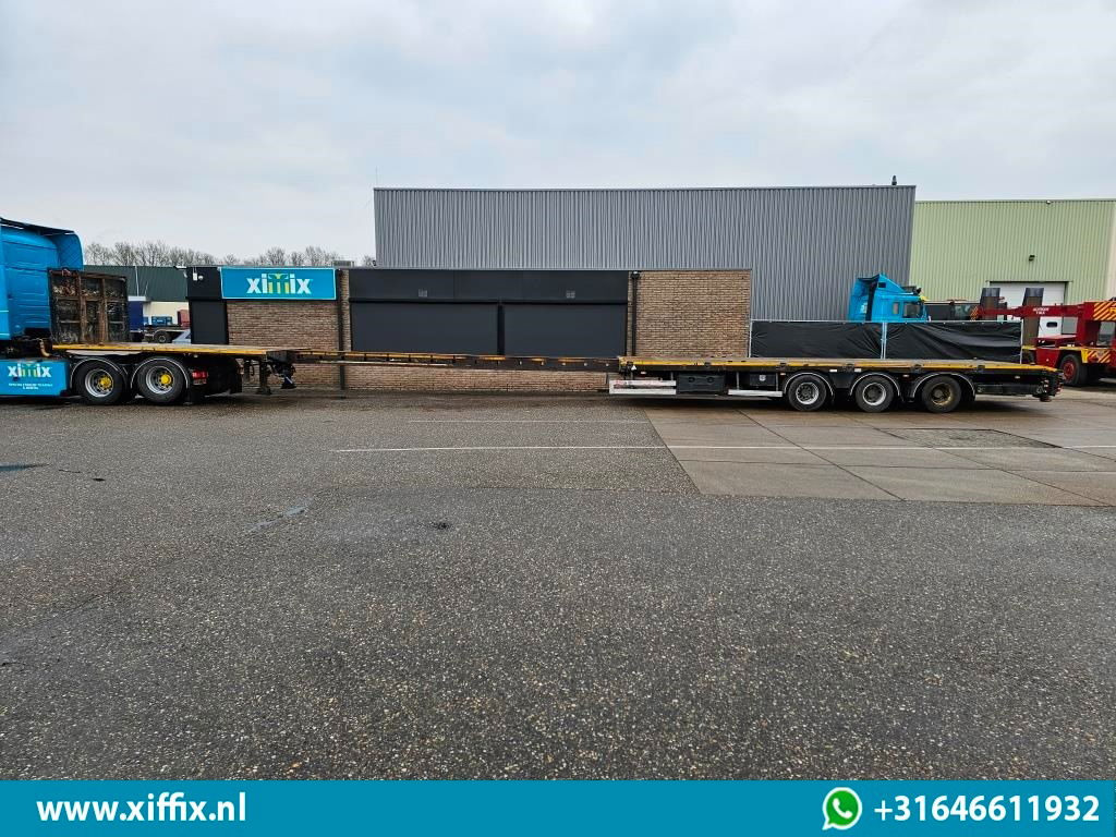 Semi-remorque plateau ES-GE 3-ass. Vlakke uitschuifbare Mega oplegger / Naloop gestuurd: photos 12 Semi-remorque plateau ES-GE 3-ass. Vlakke uitschuifbare Mega oplegger / Naloop gestuurd: photos 12