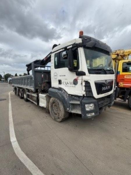 MAN TGS 35.460 BL - HIAB X-HIDUO 228 E-3 (DAMAGED) - Camion benne, Camion grue: photos 2 MAN TGS 35.460 BL - HIAB X-HIDUO 228 E-3 (DAMAGED) - Camion benne, Camion grue: photos 2