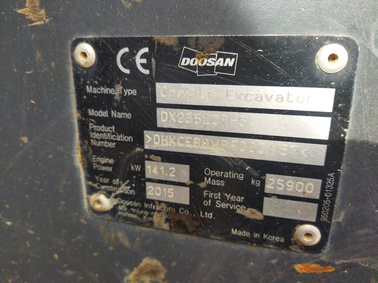 Pelle sur chenille DOOSAN DX235LCR: photos 17