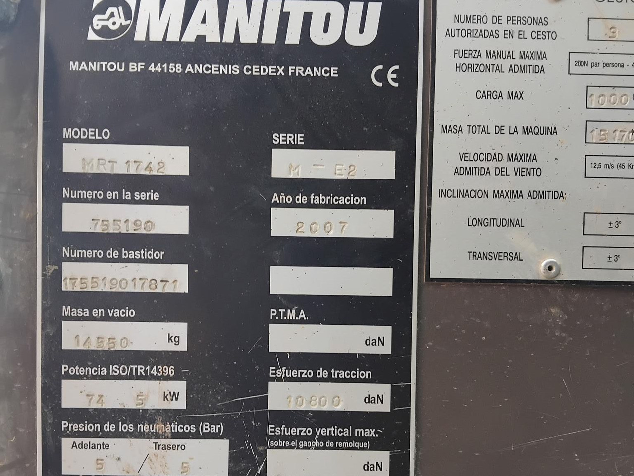 Chariot télescopique MANITOU MRT1742: photos 18 Chariot télescopique MANITOU MRT1742: photos 18