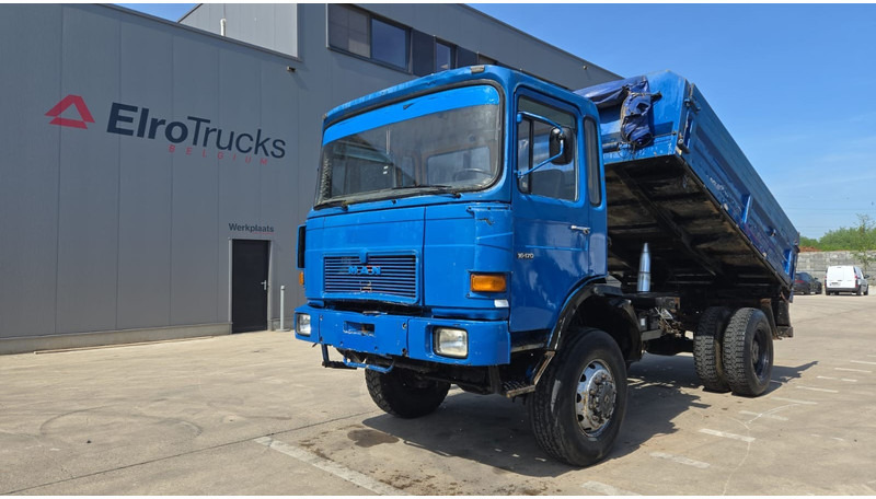 MAN 16.170 (4X4 / STEEL SUSP. / 6 CYLINDER / MANUAL PUMP / BIG HUB / LAMES) - Camion benne: photos 1 MAN 16.170 (4X4 / STEEL SUSP. / 6 CYLINDER / MANUAL PUMP / BIG HUB / LAMES) - Camion benne: photos 1