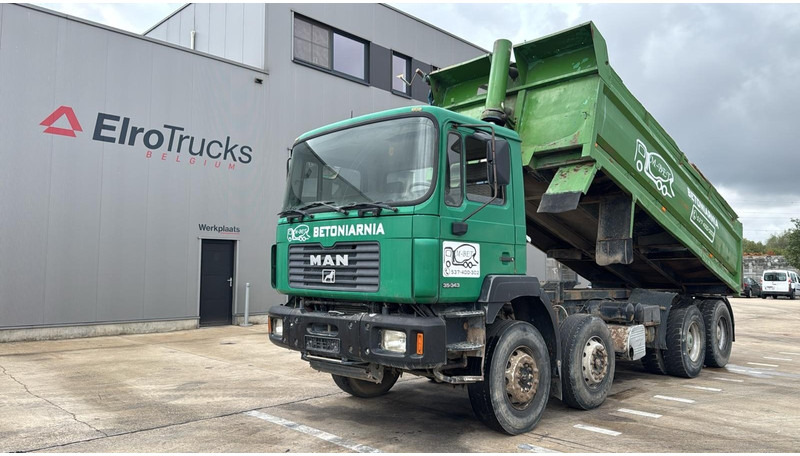 MAN 35.343 (LAMES / STEEL SUSP. / 8X4 / GRAND PONT / BIG AXLE) - Camion benne: photos 1 MAN 35.343 (LAMES / STEEL SUSP. / 8X4 / GRAND PONT / BIG AXLE) - Camion benne: photos 1