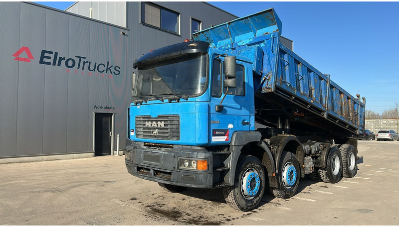 MAN 35.364 (STEEL SUSP. / 6 CYLINDER / BIG AXLE / EURO 2 / MEILLER TIPPER) - Camion benne: photos 1 MAN 35.364 (STEEL SUSP. / 6 CYLINDER / BIG AXLE / EURO 2 / MEILLER TIPPER) - Camion benne: photos 1
