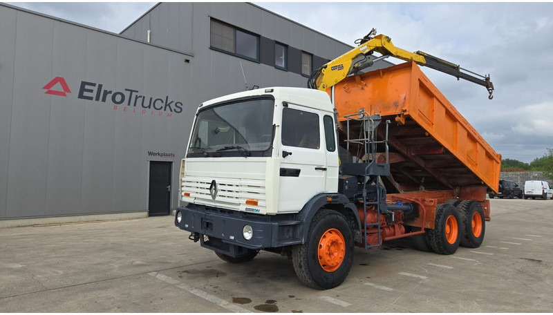 Renault G 300 Manager (POMPE MANUELLE / GRUE COPMA 90.2 / LAMES / 6X4 / GRAND PONT) - Camion benne, Camion grue: photos 1 Renault G 300 Manager (POMPE MANUELLE / GRUE COPMA 90.2 / LAMES / 6X4 / GRAND PONT) - Camion benne, Camion grue: photos 1