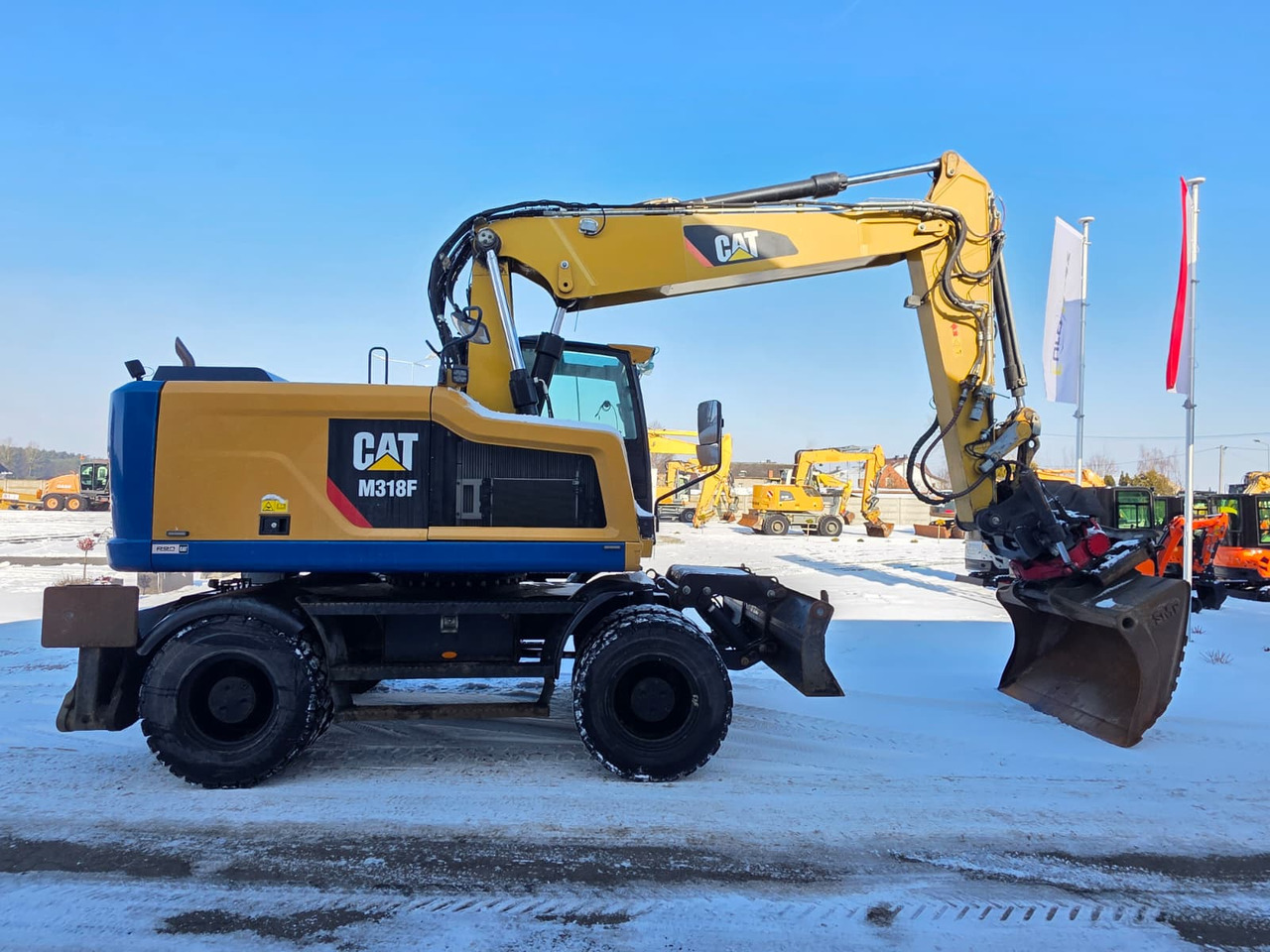 Caterpillar M318F, 2018 ROK, PODPORY + PŁUG, ROTOTILT - Pelle sur pneus: photos 5 Caterpillar M318F, 2018 ROK, PODPORY + PŁUG, ROTOTILT - Pelle sur pneus: photos 5