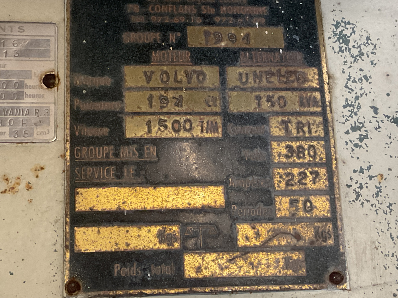 Volvo 150KVA Generator, Low hours. - Groupe électrogène: photos 3 Volvo 150KVA Generator, Low hours. - Groupe électrogène: photos 3