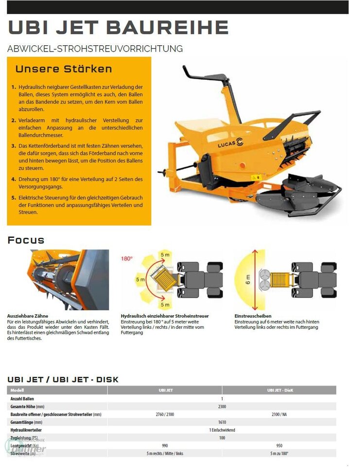 Lucas UBI JET Anbau Dreipunkt - Enrubanneuse: photos 1 Lucas UBI JET Anbau Dreipunkt - Enrubanneuse: photos 1