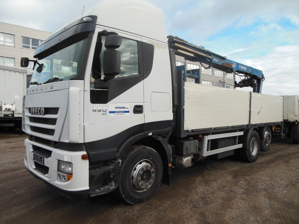 Iveco STRALIS AS 260S45, 6X2, MANUELL, FASSI F185 - Camion grue, Camion plateau: photos 1 Iveco STRALIS AS 260S45, 6X2, MANUELL, FASSI F185 - Camion grue, Camion plateau: photos 1
