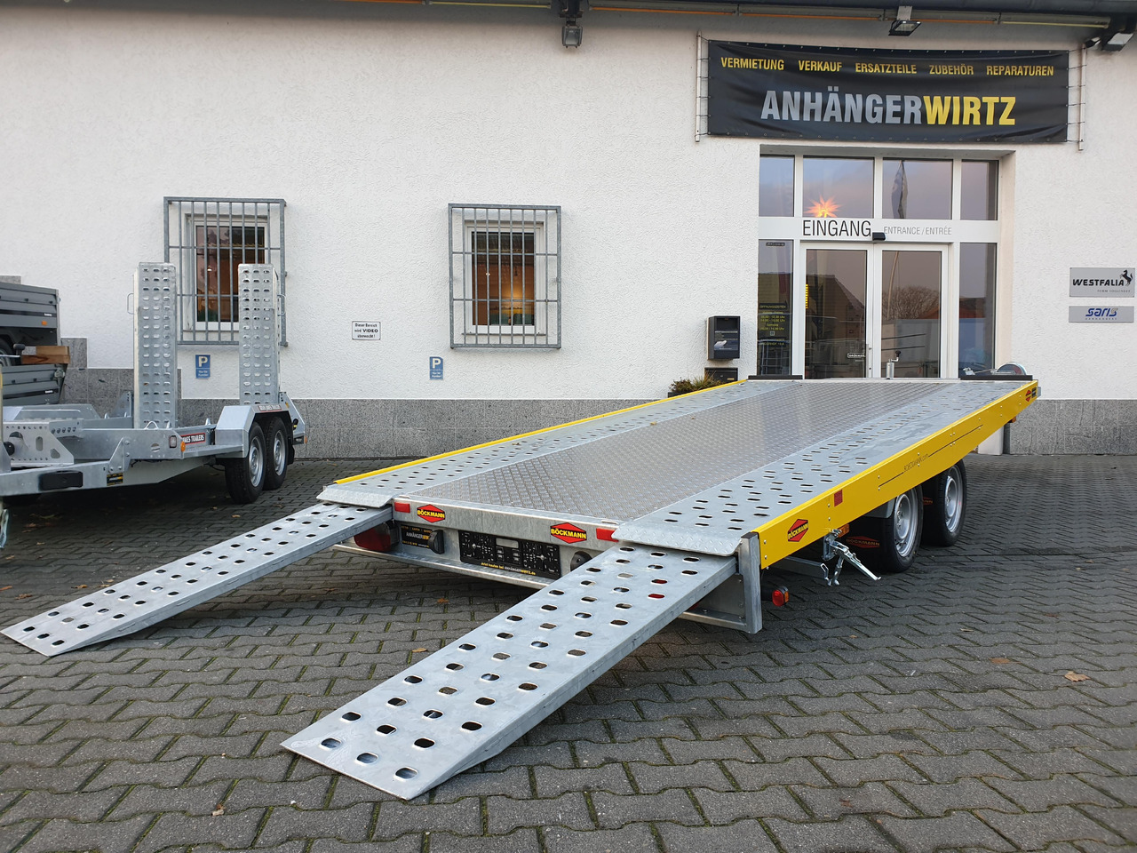 Böckmann AH 4320/35 430x208cm easyload ankipbar Aluboden 3500kg - Remorque porte-voitures: photos 1 Böckmann AH 4320/35 430x208cm easyload ankipbar Aluboden 3500kg - Remorque porte-voitures: photos 1