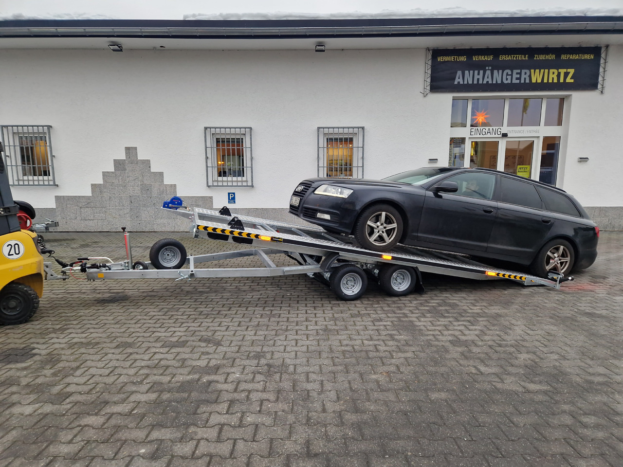 Cartrailer Expert 2745 easyload black 450x216cm ankippbar Winde Reserverad 10" 100km/H 2700kg - Remorque porte-voitures: photos 2 Cartrailer Expert 2745 easyload black 450x216cm ankippbar Winde Reserverad 10" 100km/H 2700kg - Remorque porte-voitures: photos 2
