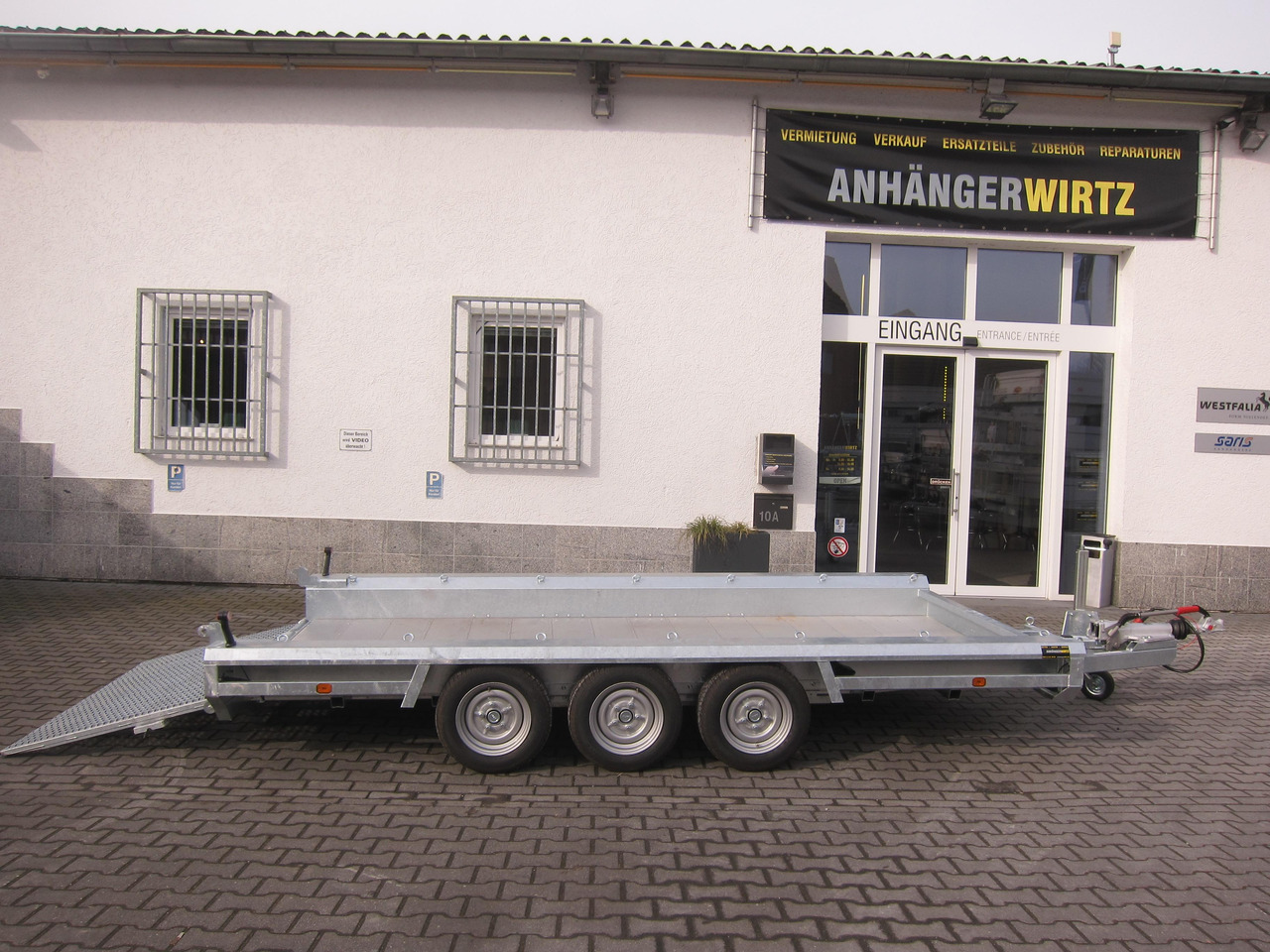 HULCO TERRAX Aluboden 394x188x27cm Heckrampe 100cm Tridem (XL) 3500kg - Remorque porte engin: photos 5 HULCO TERRAX Aluboden 394x188x27cm Heckrampe 100cm Tridem (XL) 3500kg - Remorque porte engin: photos 5