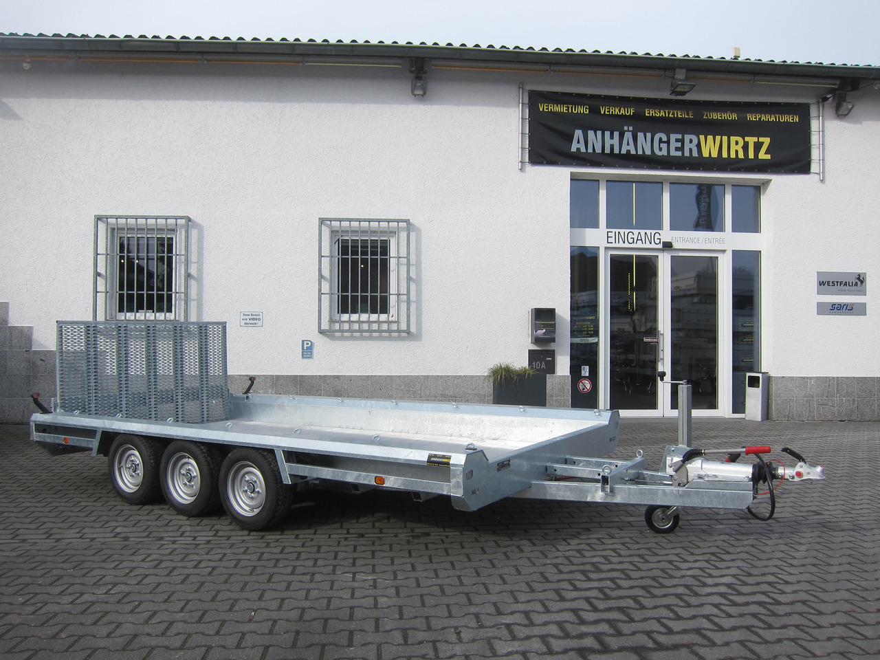 HULCO TERRAX Aluboden 394x188x27cm Heckrampe 100cm Tridem (XL) 3500kg - Remorque porte engin: photos 4 HULCO TERRAX Aluboden 394x188x27cm Heckrampe 100cm Tridem (XL) 3500kg - Remorque porte engin: photos 4