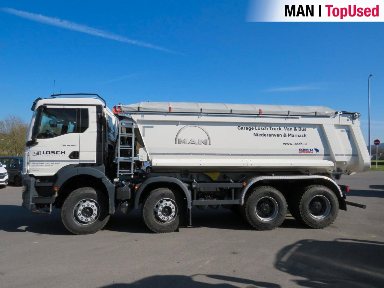 MAN TGS 41.480 8x4 BB CH Schmitz Muldenkipper Klima - Camion multibenne: photos 3 MAN TGS 41.480 8x4 BB CH Schmitz Muldenkipper Klima - Camion multibenne: photos 3