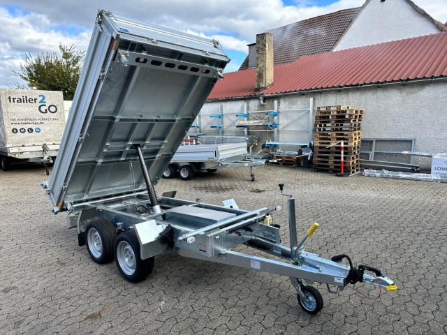 Humbaur 3-Seitenkipper HTK 2700.27 E-Pumpe Alu, 2670 x 1500 x 350 mm, 2,7 to. - Remorque benne: photos 1 Humbaur 3-Seitenkipper HTK 2700.27 E-Pumpe Alu, 2670 x 1500 x 350 mm, 2,7 to. - Remorque benne: photos 1