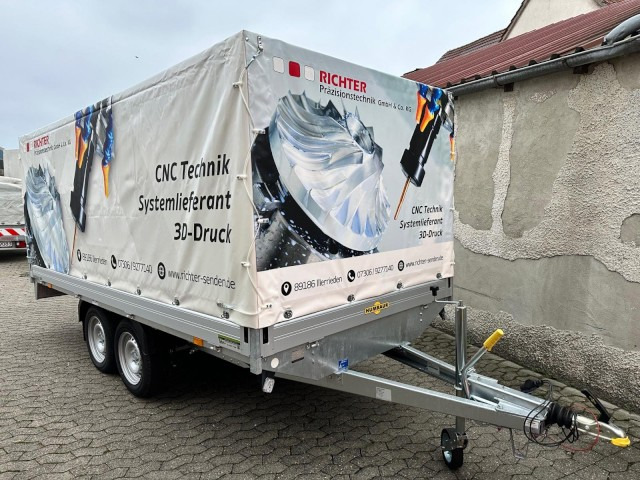 Humbaur HT 253118 Hochlader 2,5 to. mit Hochplane 200 cm, Digitaldruck - Remorque voiture: photos 1 Humbaur HT 253118 Hochlader 2,5 to. mit Hochplane 200 cm, Digitaldruck - Remorque voiture: photos 1