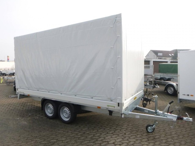 Humbaur HT 254118 Hochlader mit Plane 4100x1850x350mm - Remorque voiture: photos 1 Humbaur HT 254118 Hochlader mit Plane 4100x1850x350mm - Remorque voiture: photos 1