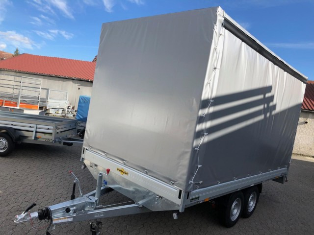 Humbaur HT 354121 Hochlader mit Hochplane 220 cm, 100 km/h 3,5 to. 4100 x 2100 x 350 mm - Remorque voiture: photos 2 Humbaur HT 354121 Hochlader mit Hochplane 220 cm, 100 km/h 3,5 to. 4100 x 2100 x 350 mm - Remorque voiture: photos 2