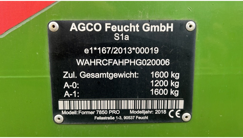 Faneuse Fendt Former 7850 Pro: photos 6 Faneuse Fendt Former 7850 Pro: photos 6