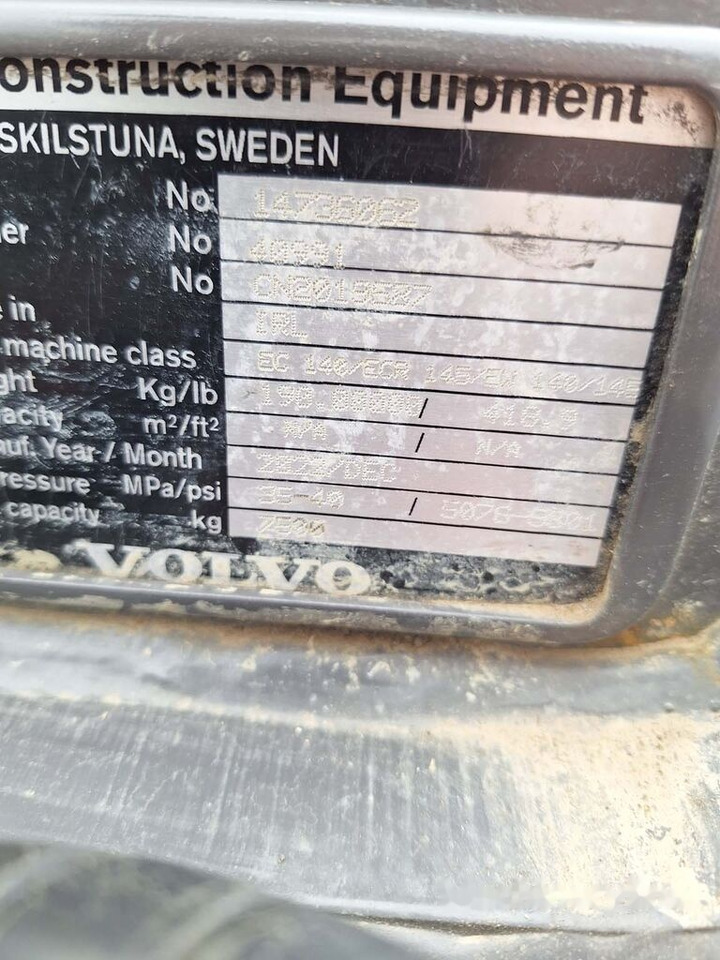 Attache rapide pour Pelle Volvo 14736062   Volvo EC140, ECR145, EW140: photos 10