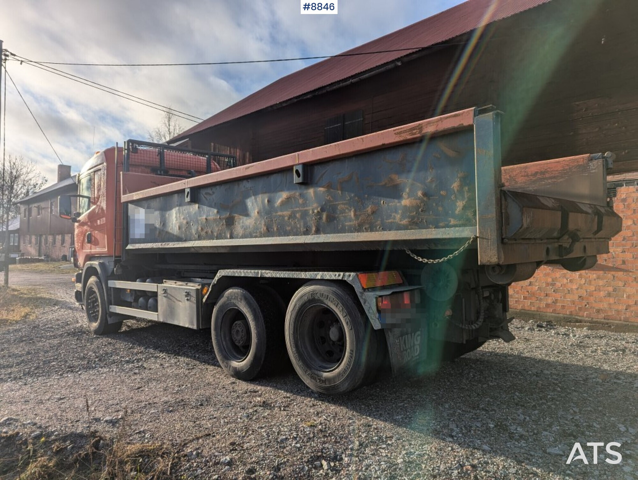 Hook Truck Scania R124BG 6x2 with gravel flatbed (SEE VIDEO) - Camion ampliroll: photos 3 Hook Truck Scania R124BG 6x2 with gravel flatbed (SEE VIDEO) - Camion ampliroll: photos 3