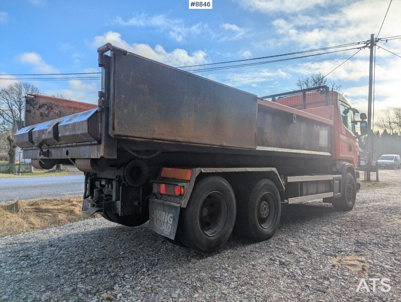 Hook Truck Scania R124BG 6x2 with gravel flatbed (SEE VIDEO) - Camion ampliroll: photos 5 Hook Truck Scania R124BG 6x2 with gravel flatbed (SEE VIDEO) - Camion ampliroll: photos 5