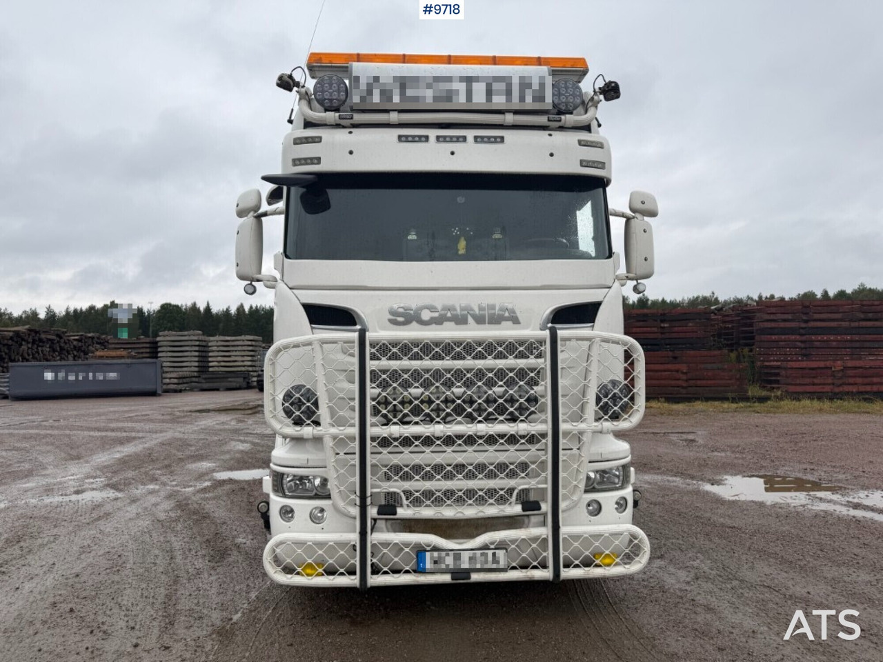 Log truck Scania R520 with crane en crédit-bail Log truck Scania R520 with crane: photos 8