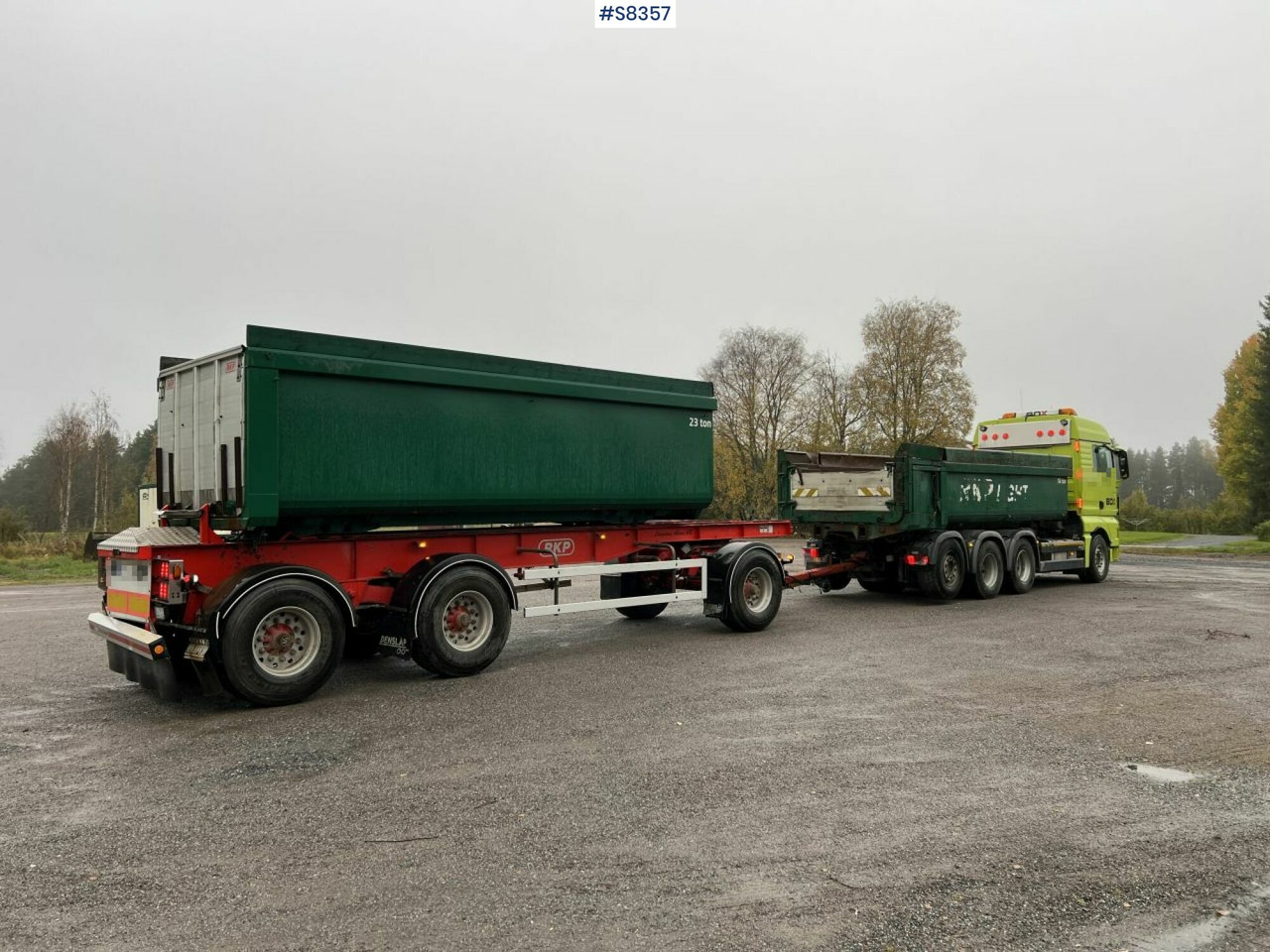 Camion benne MAN TGF 35.540 med RKP 3-9.0 Vagn Gravel (Cassette) SEE VIDEO: photos 12