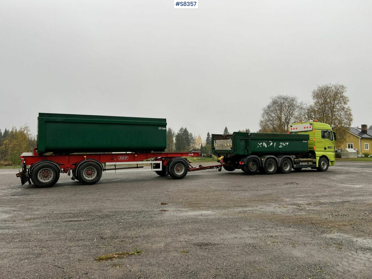 Camion benne MAN TGF 35.540 med RKP 3-9.0 Vagn Gravel (Cassette) SEE VIDEO: photos 13