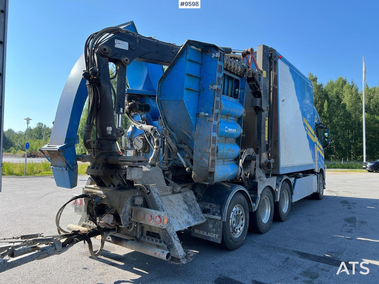 Camion benne, Camion grue Volvo FH16 8*4 Bruks wood chipper: photos 19