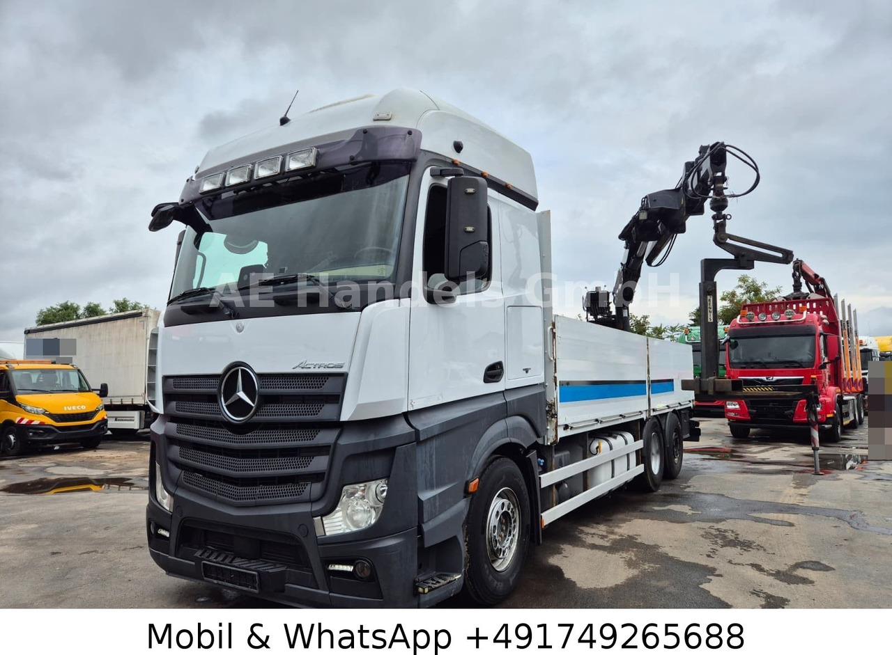 Mercedes-Benz Actros IV 2646 L LL 6x2 *Retarder/Hiab-177K-Pro - Camion plateau, Camion grue: photos 1 Mercedes-Benz Actros IV 2646 L LL 6x2 *Retarder/Hiab-177K-Pro - Camion plateau, Camion grue: photos 1