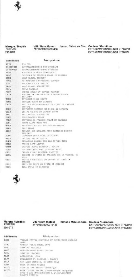 Coupé Ferrari 296 GTB 3.0Turbo Hybride / 1er Main endommagé: photos 8