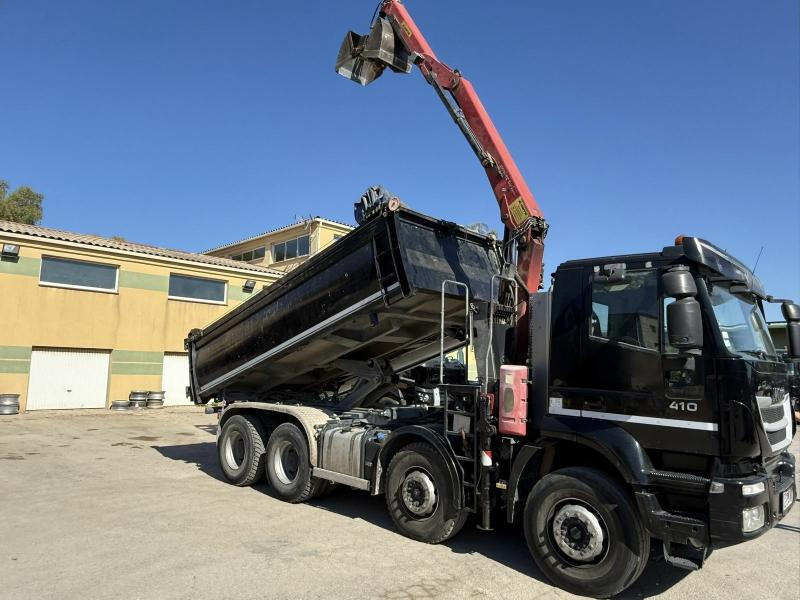 Iveco TRAKKER 410 EEV BI-BENNE GRUE MARREL 8X4 - Camion benne: photos 4 Iveco TRAKKER 410 EEV BI-BENNE GRUE MARREL 8X4 - Camion benne: photos 4