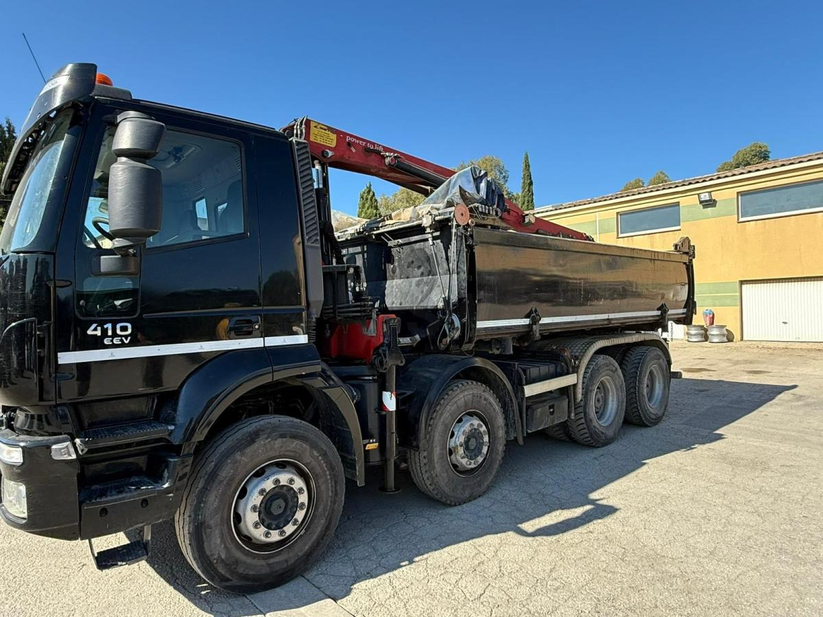Iveco TRAKKER 410 EEV BI-BENNE GRUE MARREL 8X4 - Camion benne: photos 3 Iveco TRAKKER 410 EEV BI-BENNE GRUE MARREL 8X4 - Camion benne: photos 3