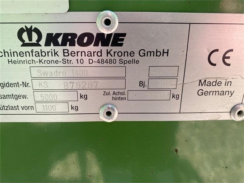 Krone Swadro 1400 - Faneuse: photos 4 Krone Swadro 1400 - Faneuse: photos 4