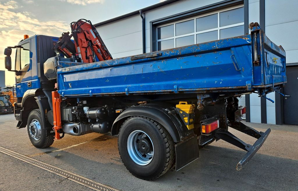 Camion benne, Camion grue Iveco Trakker 190T33 4x4 Euro5 Kran Atlas 120.2E Funk: photos 7