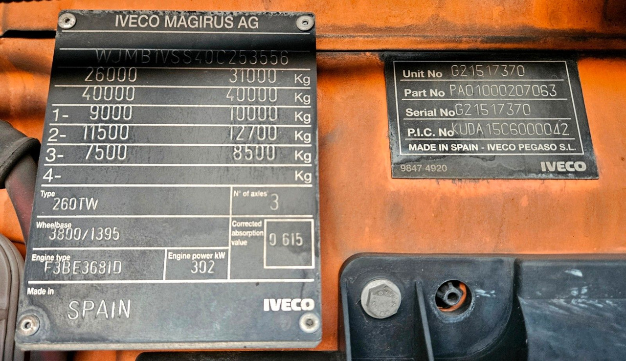 Camion benne, Camion grue Iveco Trakker 410 6x4-4 EEV Palfinger PK12502 Funk: photos 31