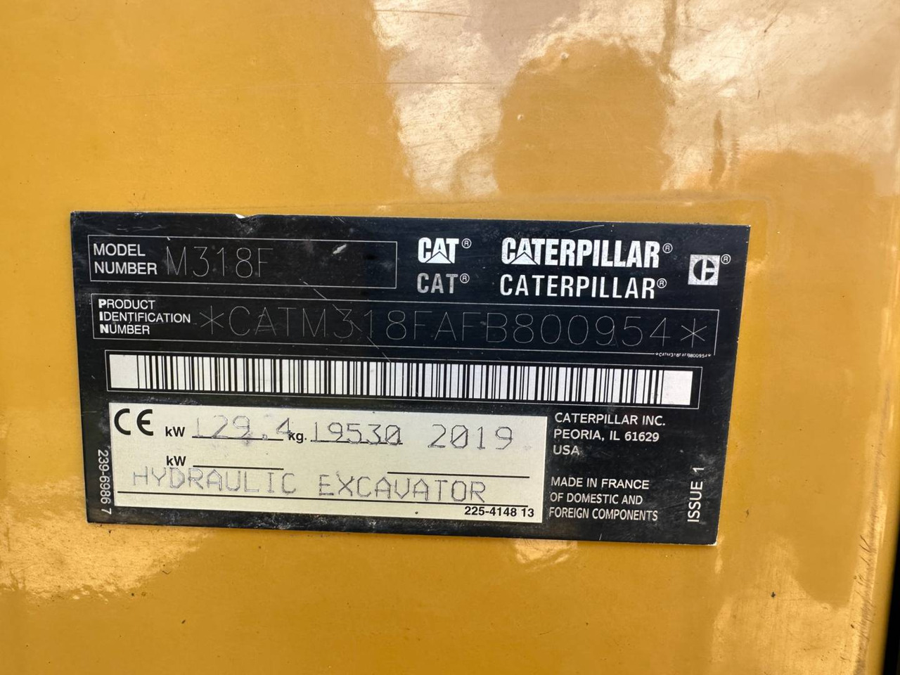 Pelle sur pneus CAT M318F: photos 6