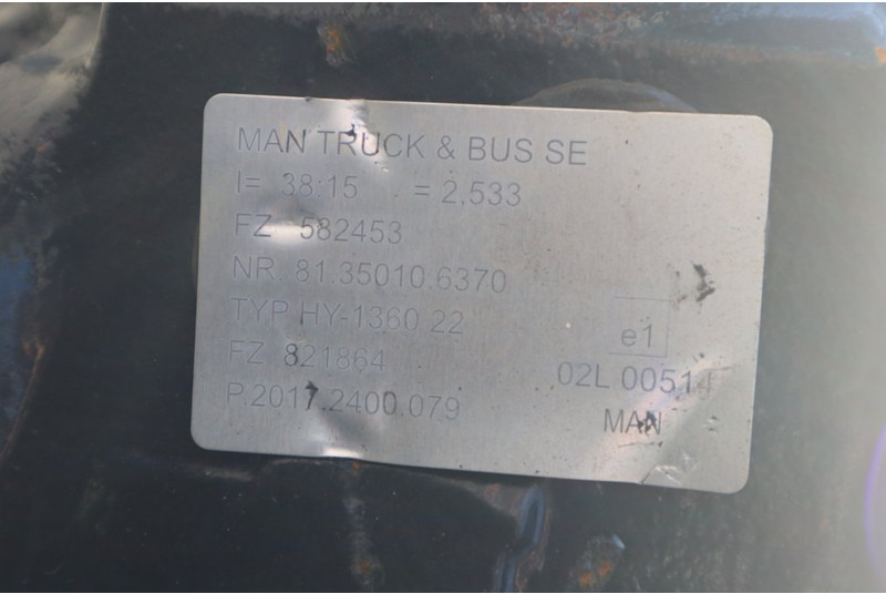 MAN HY-1360-22 38/15 - Essieu arrière pour Camion: photos 4 MAN HY-1360-22 38/15 - Essieu arrière pour Camion: photos 4