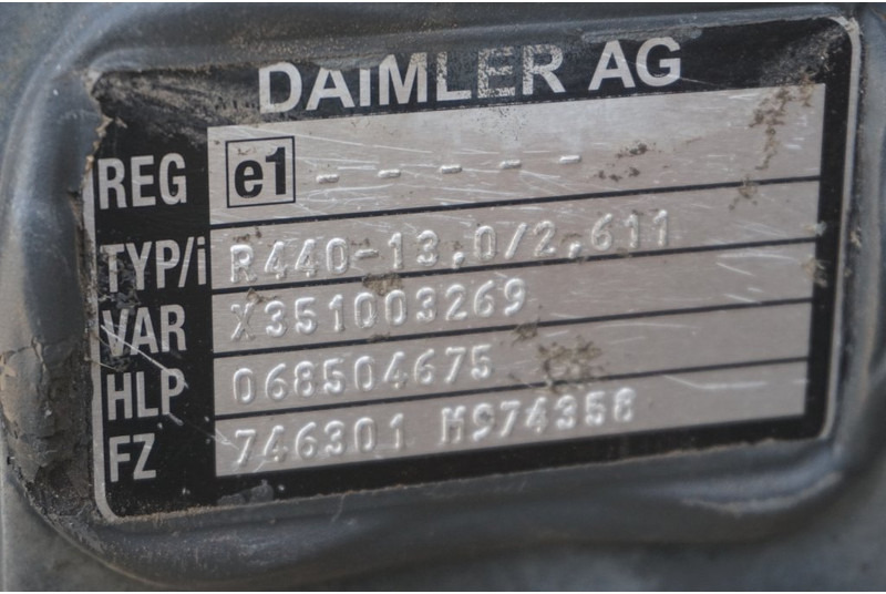 Mercedes-Benz R440-13A/C22.5 47/18 I=2.611 MODEL 2 - Essieu arrière pour Camion: photos 4 Mercedes-Benz R440-13A/C22.5 47/18 I=2.611 MODEL 2 - Essieu arrière pour Camion: photos 4