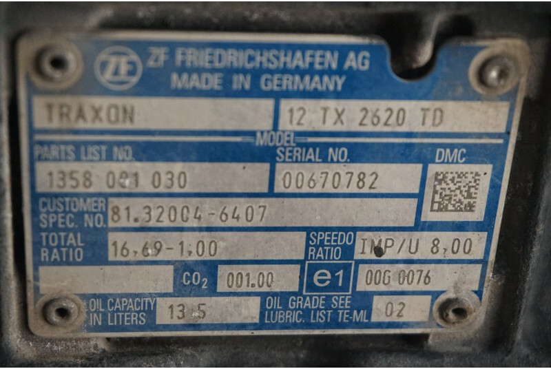 ZF 12TX2620DD TGX 81.32004-6407 - Boîte de vitesse pour Camion: photos 5 ZF 12TX2620DD TGX 81.32004-6407 - Boîte de vitesse pour Camion: photos 5