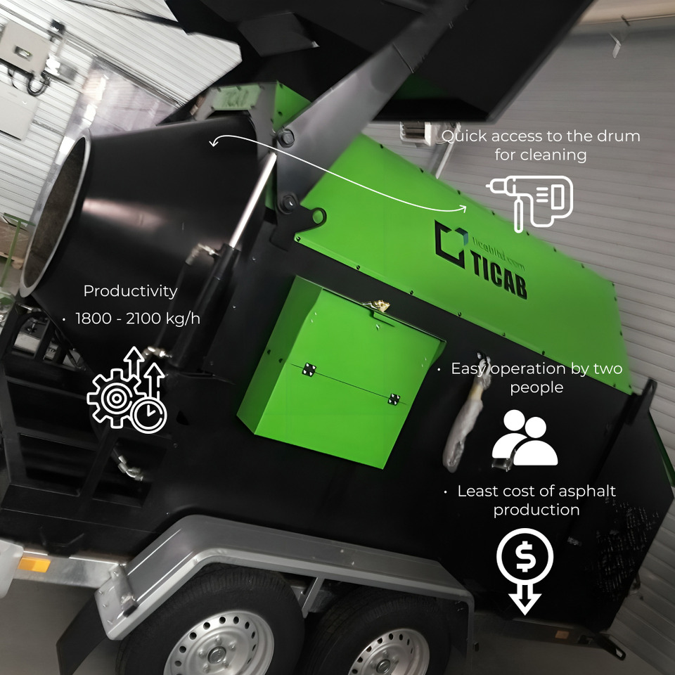 TICAB New Mini-asphalt plant, Asphalt Recycler, Manufacturer, 1.5 tonnes per hour - Centrale d'enrobage: photos 4 TICAB New Mini-asphalt plant, Asphalt Recycler, Manufacturer, 1.5 tonnes per hour - Centrale d'enrobage: photos 4