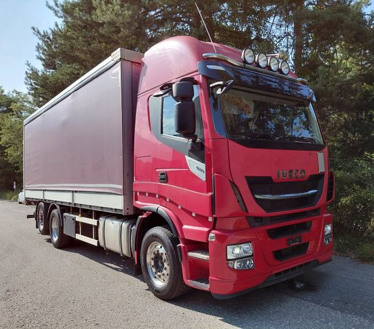 Iveco 260S42 Stralis, 6x2, Retarder, Euro 6, 7.80m box - Camion à rideaux coulissants: photos 1 Iveco 260S42 Stralis, 6x2, Retarder, Euro 6, 7.80m box - Camion à rideaux coulissants: photos 1