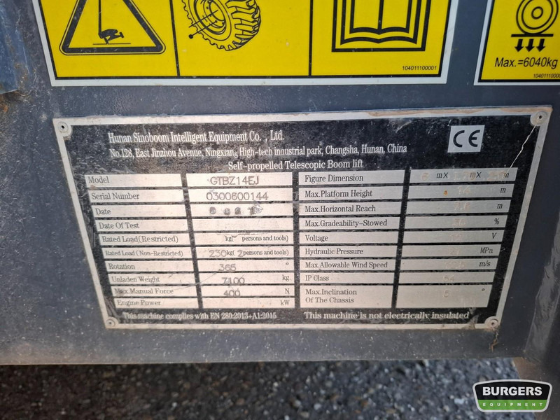 Nacelle articulée Sinoboom AB14EJ AB460EJ: photos 5 Nacelle articulée Sinoboom AB14EJ AB460EJ: photos 5